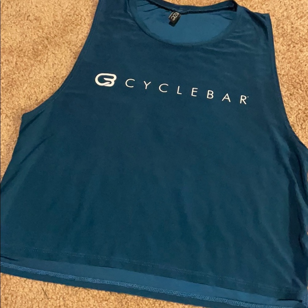 CycleBar Onzie Teal Tank Crop Top